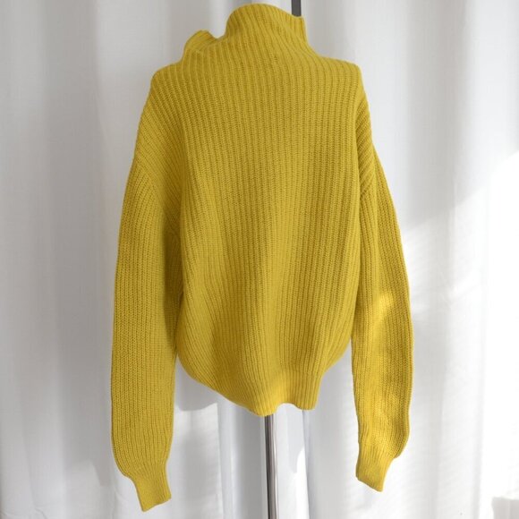 Aritzia Wilfred Montpellier Knit Merino Wool Turtleneck Dark Sunkissed Sz M - Picture 4 of 8